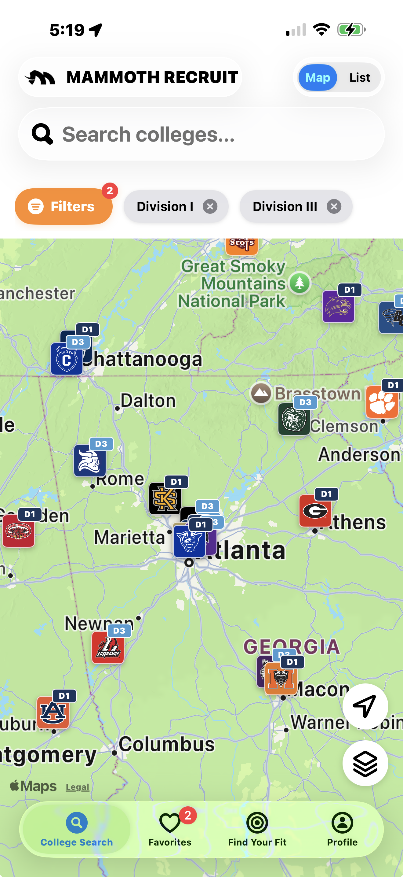 Search and discover schools